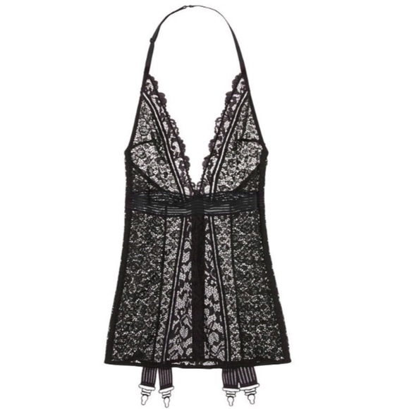 •Victoria’s Secret• Lace Halter with garter straps - Picture 2 of 2